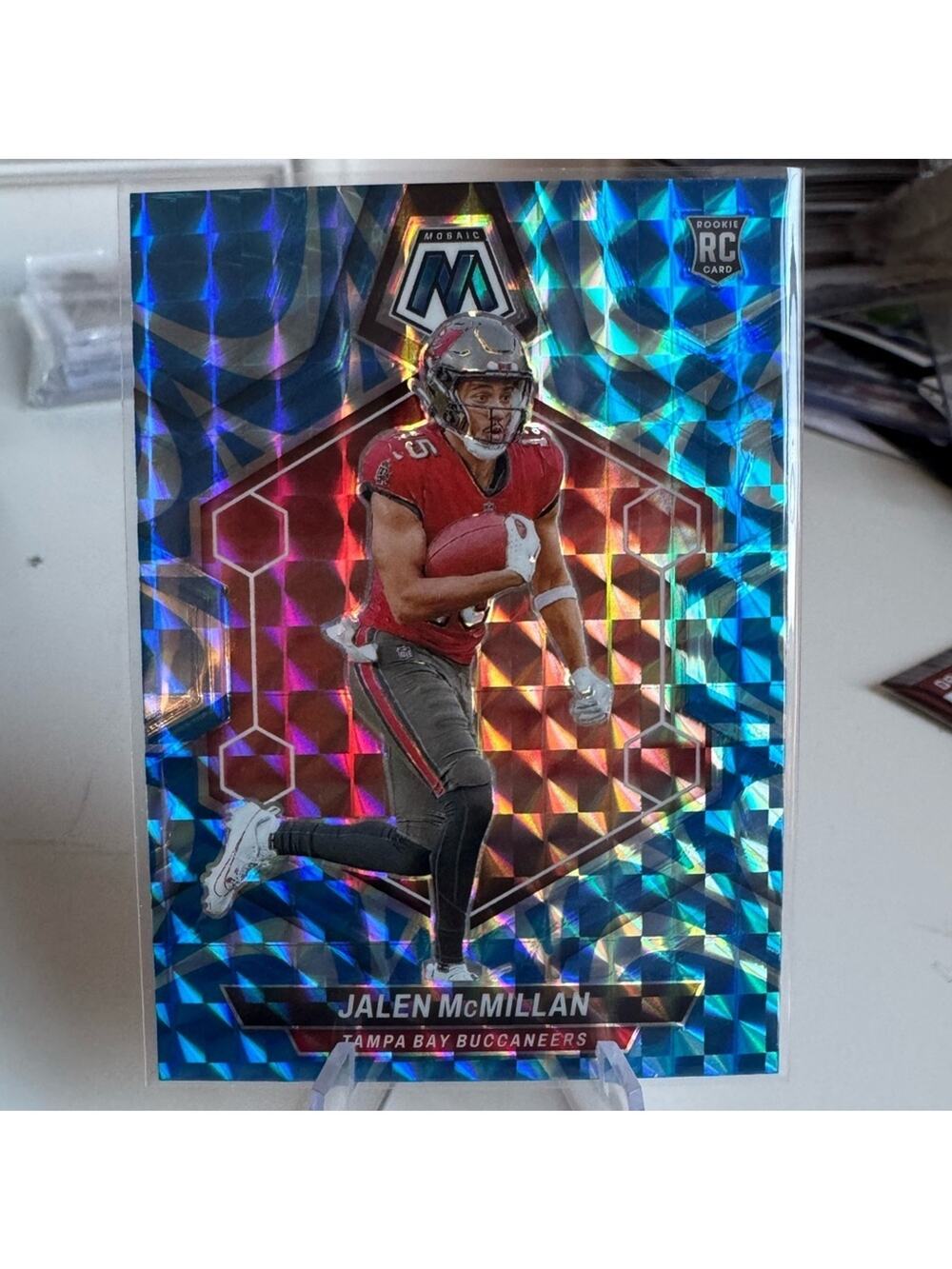 2024 Jalen McMillan Blue Reactive Panini Mosaic Prizm. Mint condition